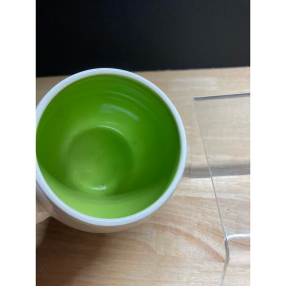 Rae Dunn 'Wish' 'All is Bright' White Gold Black Coffee Mug Pre-Owned - Picture 6 of 7